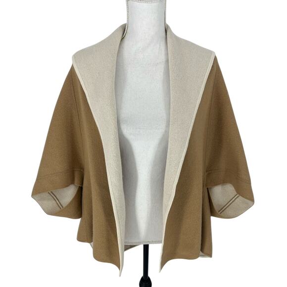 Interdee Reversible Sweater Poncho - Picture 4 of 14